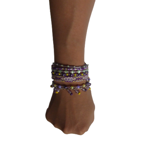 Bracelet brésilien, perles, bohême chic, taille m