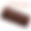 Fil polyester ciré 0.7mm, fil ciré pour macramé, bijoux - marron chocolat - 15 mètres