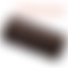 Fil polyester ciré 0.7mm, fil ciré pour macramé, bijoux - chocolat noir - 15 mètres