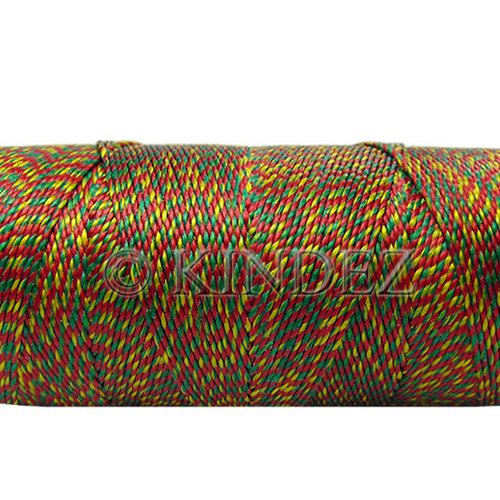 Fil settanyl 0.8mm, fil polyester ciré, fil ciré macramé, multicolore - 15 mètres