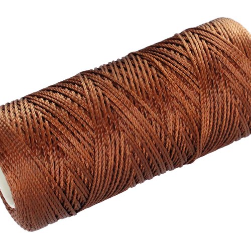 Cordon fil nylon non-ciré 0.8mm, fil nylon, fil macramé, noix - 15 mètres