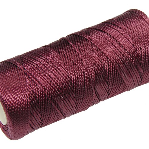 Cordon fil nylon non-ciré 0.8mm, fil nylon, fil macramé, raisin - 15 mètres