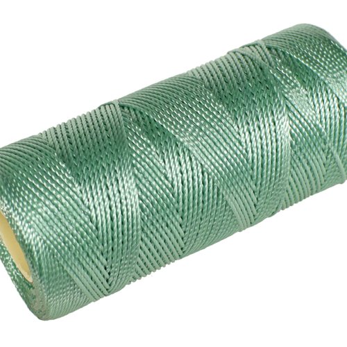 Cordon fil nylon non-ciré 0.8mm, fil nylon, fil macramé, menthe - 15 mètres