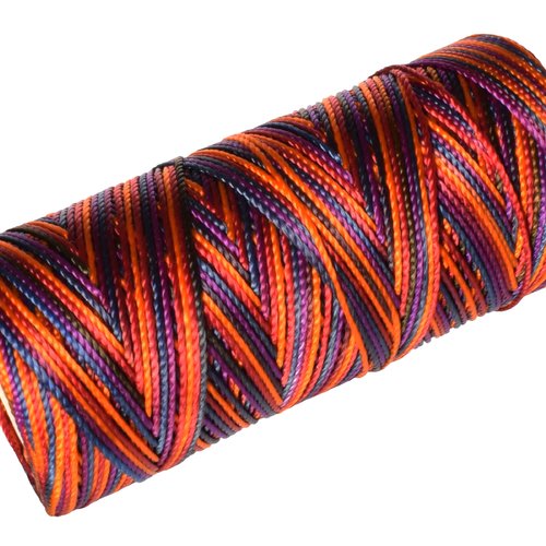 Cordon fil nylon non-ciré 0.8mm, fil nylon, fil macramé, multicolore - 15 mètres