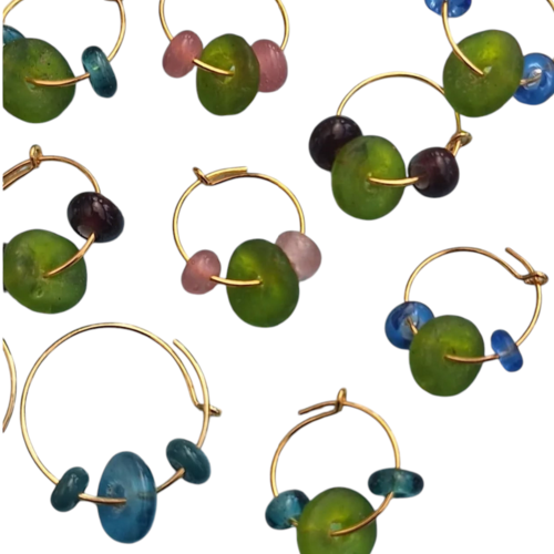 Créoles  en verre filé
