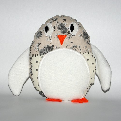 Clopin le pingouin - patchwork gris