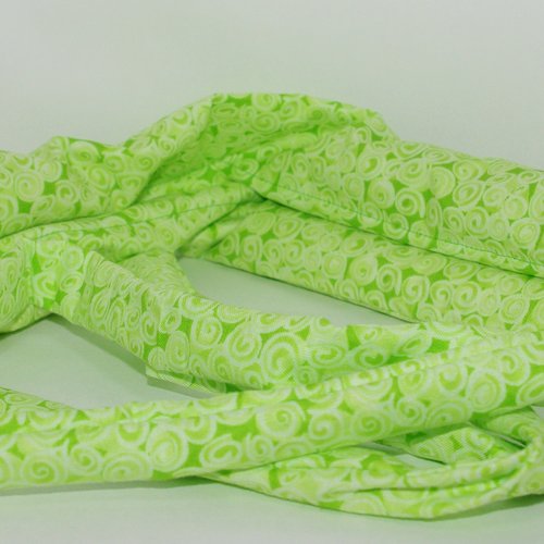 Bouillotte sèche-bandeau verte à spirales - modèle h/f