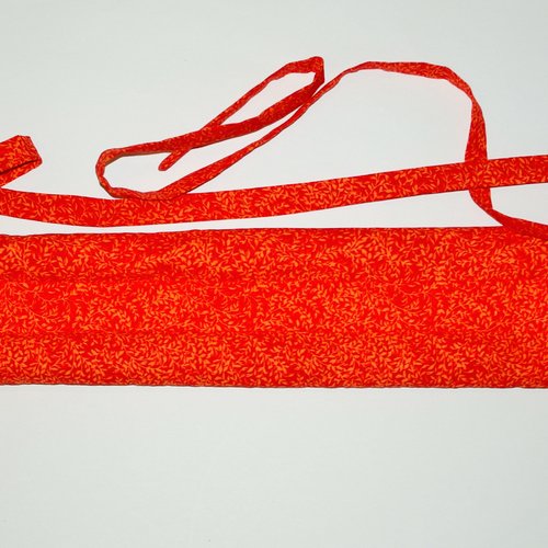 Bouillotte sèche - bandeau rouge feuillu - modèle h/f