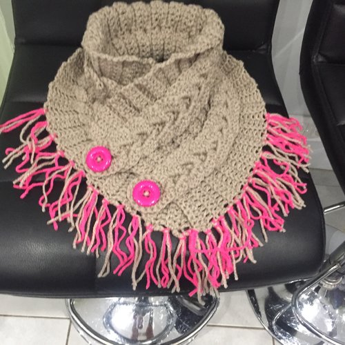 Tour De Cou Enfant 2 Boutons Col Snood Au Crochet Un Grand Marche