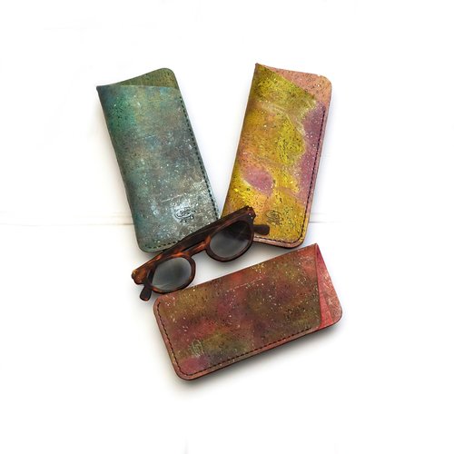 Étui à lunettes en liège-pochette écoresponsable,fait main,cadeau original