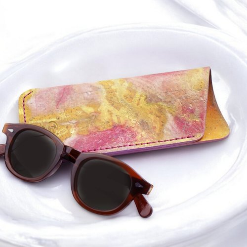 Etui à lunettes liège fait main-pochette écoresponsable,protection écologique