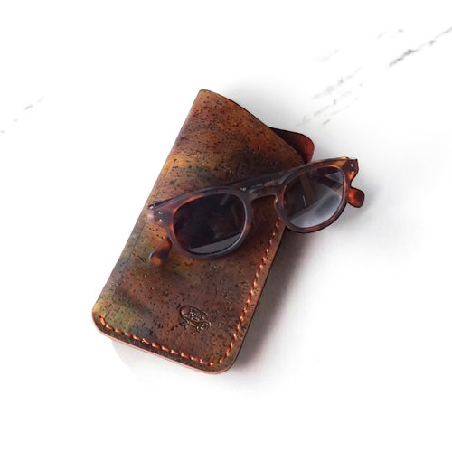 Étui à lunettes -pochette écoresponsable en liège,fait main,cadeau original