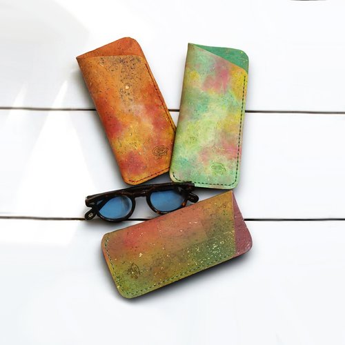 Étui à lunettes -pochette écoresponsable en liège,fait main,cadeau original