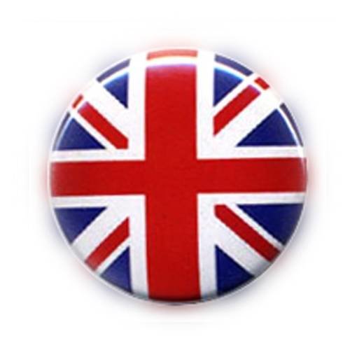 Badge drapeau anglais uk flag union jack gb punk rock button - 25 mm