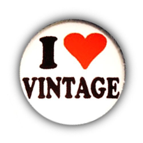Badge i ♥ love vintage heart coeur punk rock retro pins ny hype 25mm