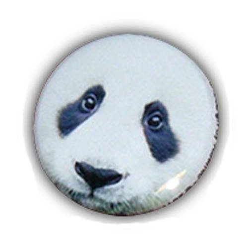 Badge panda face nature kawaii ecolo animal ø25mm