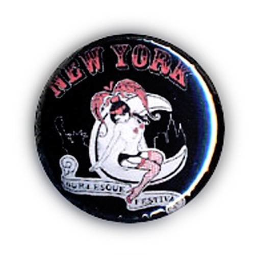 Badge new york pin up burlesque rockabilly rock punk kustom ø25mm