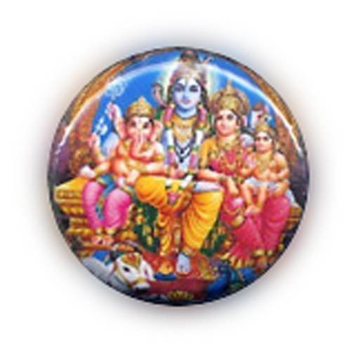 Badge shiva famille ganesh divinité chance zen ganesha inde ø25mm