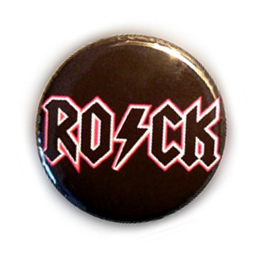 Badge ro/ck noir / noir metal pop rock goth mode culture kawaii ø25mm