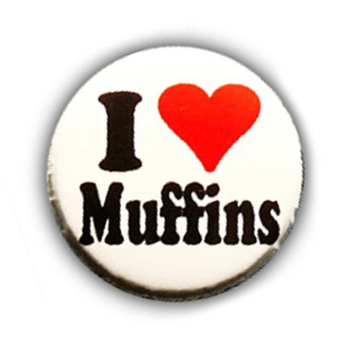 Badge i ♥ love muffins coeur punk rock pins hype pop kawaii ø25mm