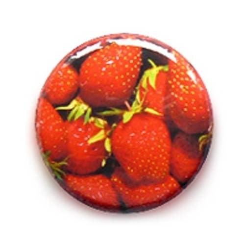 Badge fraises fraise strawberry gourmand kawaii fruit ø25mm badges