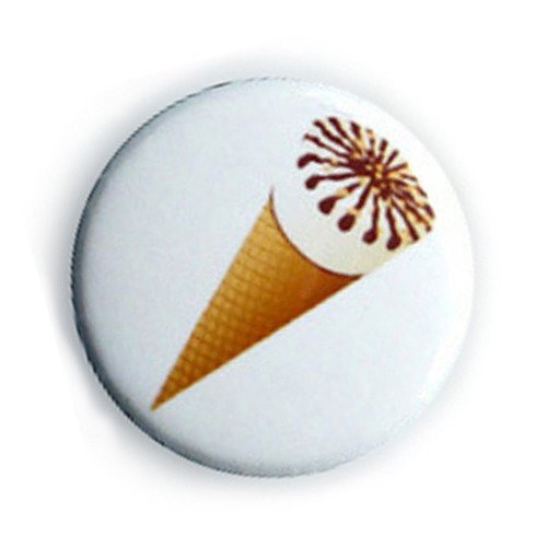 Badge cone glace vanille ice cream gourmand kawaii ø25mm badges pin
