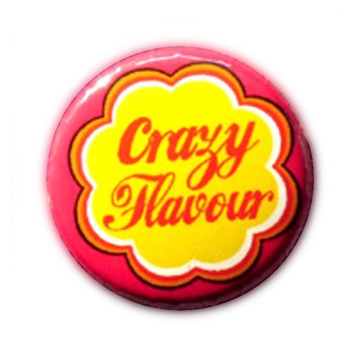 Badge crazy flavour gourmandise lolypop sucette candy kawaii retro pop ø25mm badges 