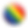 Badge rainbow colors techno electro love peace gay interest ø25mm