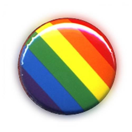 Badge rainbow colors techno electro love peace gay interest ø25mm