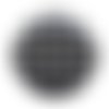 Badge vichy motif carreaux noir et blanc 80's rock retro ø25mm