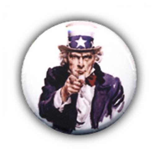 Badge i want you oncle uncle sam usa culte ø25 mm