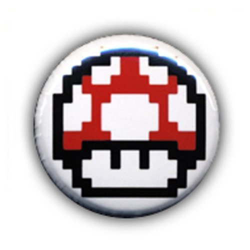 Badge geek 1up rouge retro video games gamer 