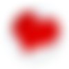 Badge grand coeur rouge heart love - ø25mm