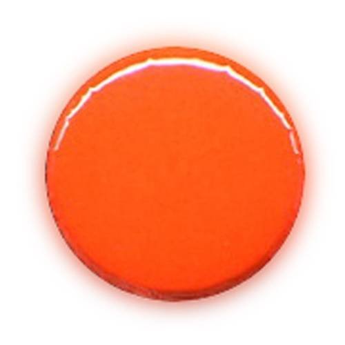 Badge fluo orange color block fashion pop ø25mm