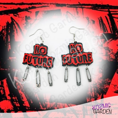 Boucles d'oreilles no future — révolution punk épingles à nourrice