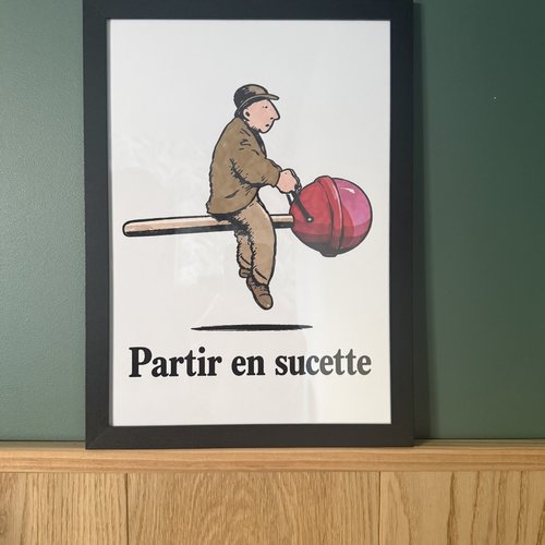Cadre plein d'humour partir en sucette
