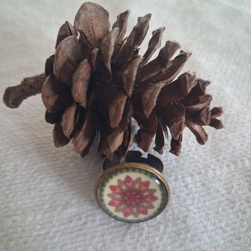 Bague cabochon  mandala