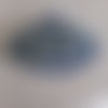 Tawashi  eponge ronde spirale bleu jean