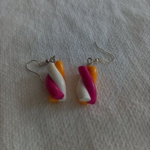 Boucles d'oreilles  guimauve fimo
