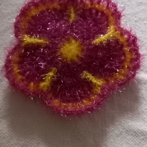 Eponge/ tawashi  fleur lilas