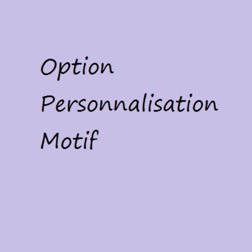 Option personnalisation motif