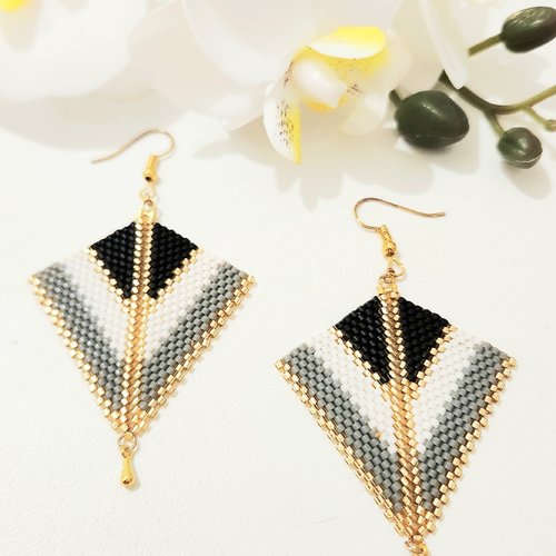 Boucles d’oreilles miyuki pendentes