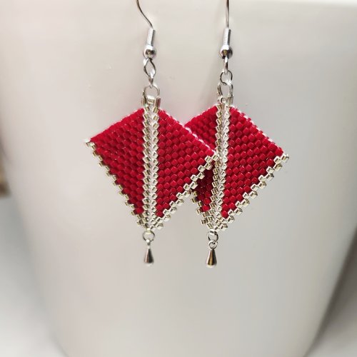 Boucles d’oreilles miyuki pendentes