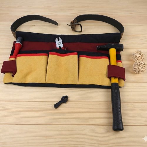 Porte outil homme pour les travaux en tissu suédine