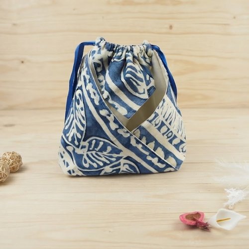 Grande pochette à cadeau en tissu suédine