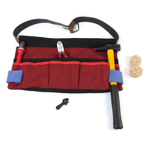 Accessoire de rangement ,ceinture porte outil en tissu suédine