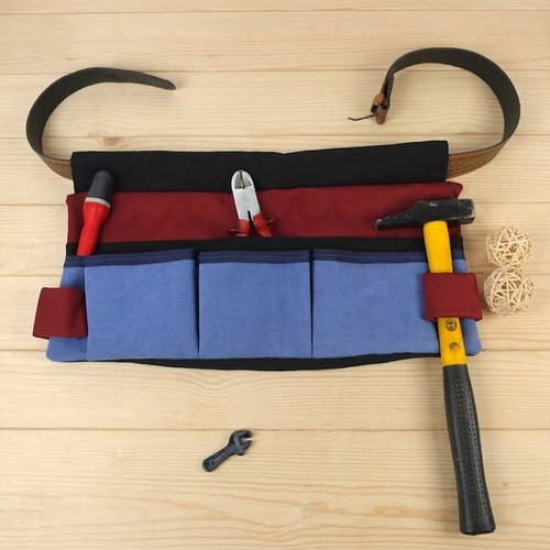 Porte outils mixte en tissu suédine