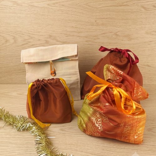 4 pochettes à cadeaux réutilisable