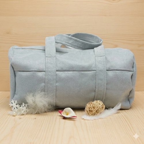 Sac de sport ou danse gris en suédine