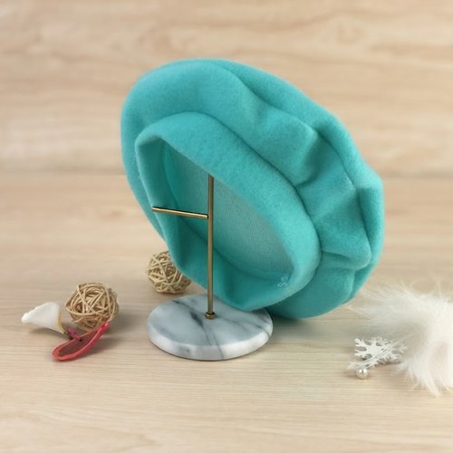 Béret petite fille 2 ans en tissu polaire vert